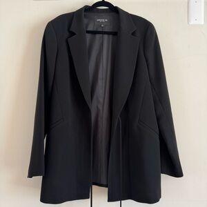 Lafayette 148 Black Tie-Front Tailored Blazer
